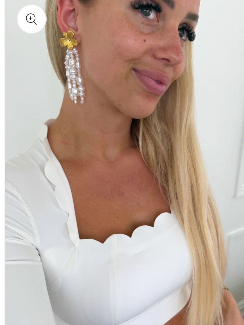 Chansuttpearls Aloha Gold Flower & Pearl Drop Earrings